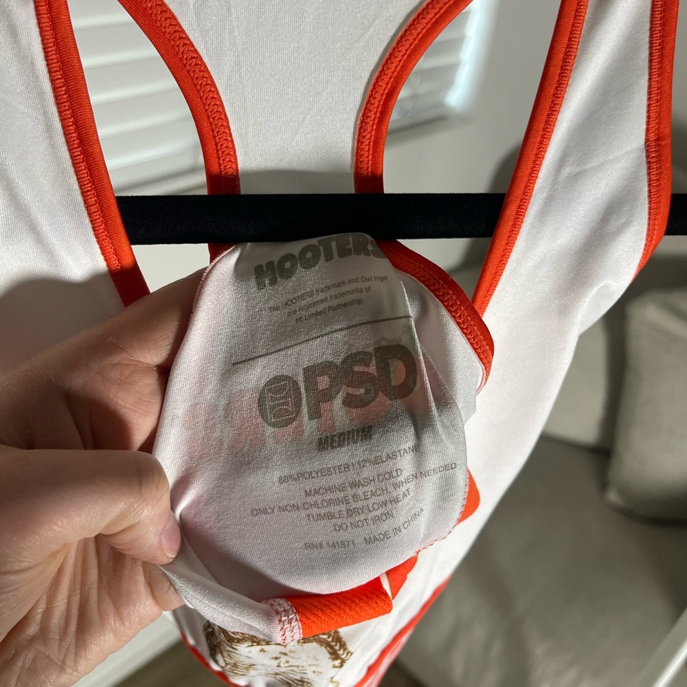 PSD White and Orange Sports Bra - Picture 3 of 3